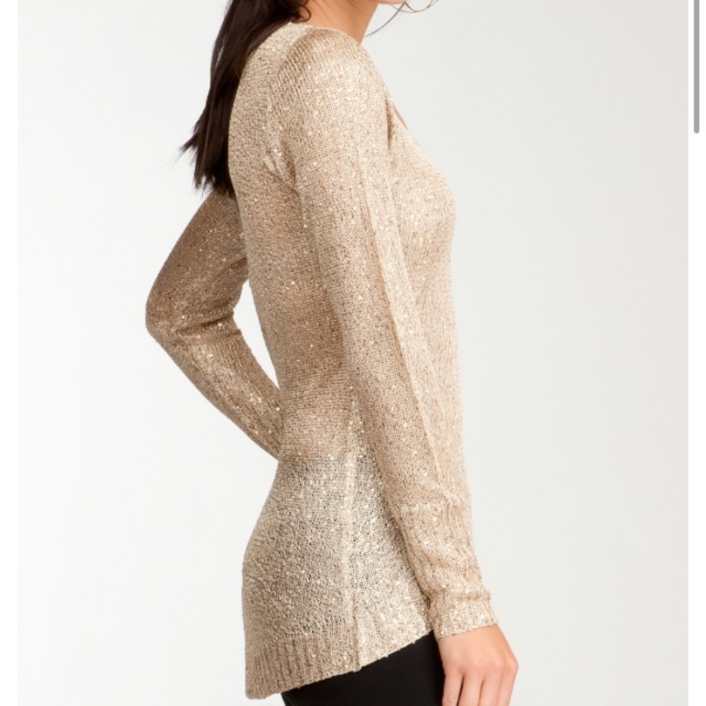 Bebe metallic sequin mini tunic